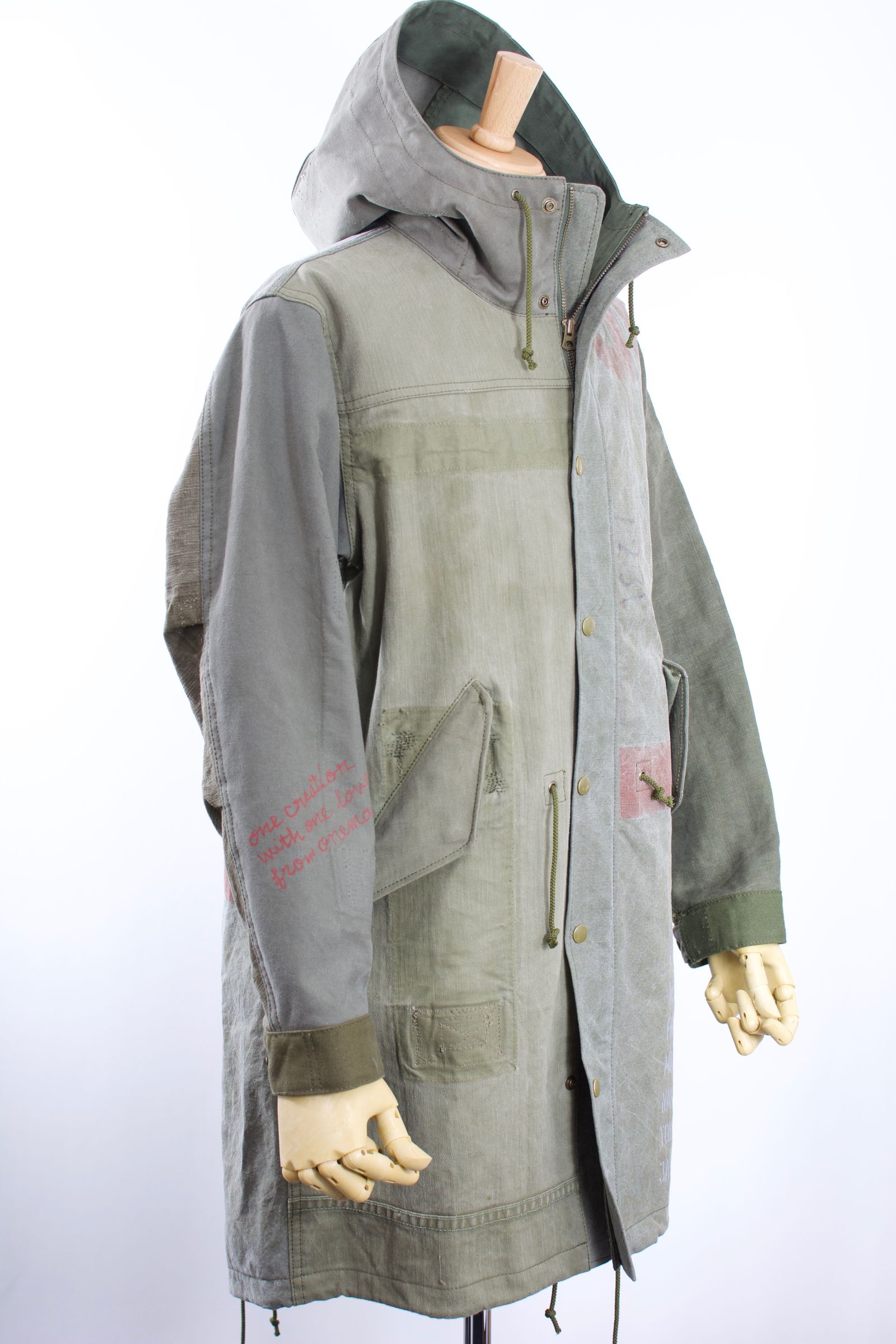 ONEMADE REBUILD LINE / ONE-640 MOZ COAT / ヴィンテージモッズコート / HAND MADE / アートブランド / フランスダッフルバッグ解体