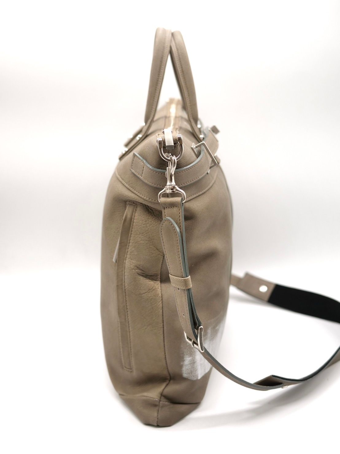 【M.U.L/ エムユーエル】本革（レザー） グレージュ / ヘルメットバック / 日本製 / Made in Japan / 2way Bag / ショルダートートBag / メンズ レディース 兼用 UNISEX