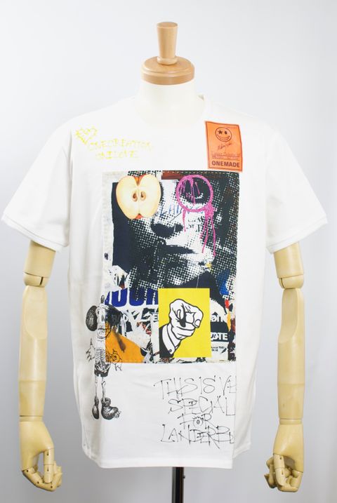 ONE-694 ZULUCKY 48サイズ / ハンドメイド / LANDER BLUE 別注モデル  / 1点もの /アートTシャツ