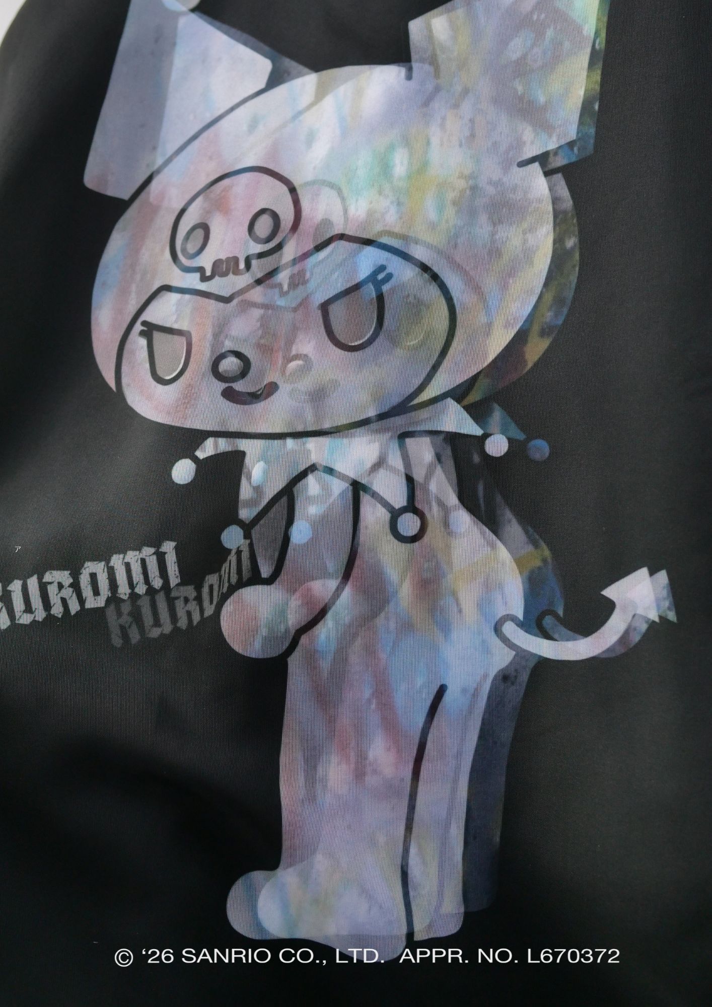 【KUROMI×TRIPPY MIKIO ART】TR-157 / 3DTシャツ / BLACK / ロンT / ユニセックス