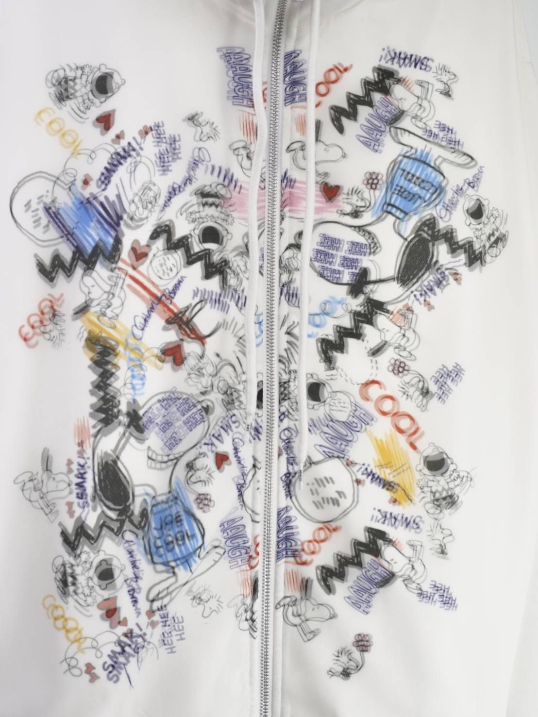 【スヌーピーシリーズ】 TR-102 / PEANUTS / SNOOPY / ライセンス商品 / 3Dアート / スヌーピーパーカー / WHITE / UNISEX