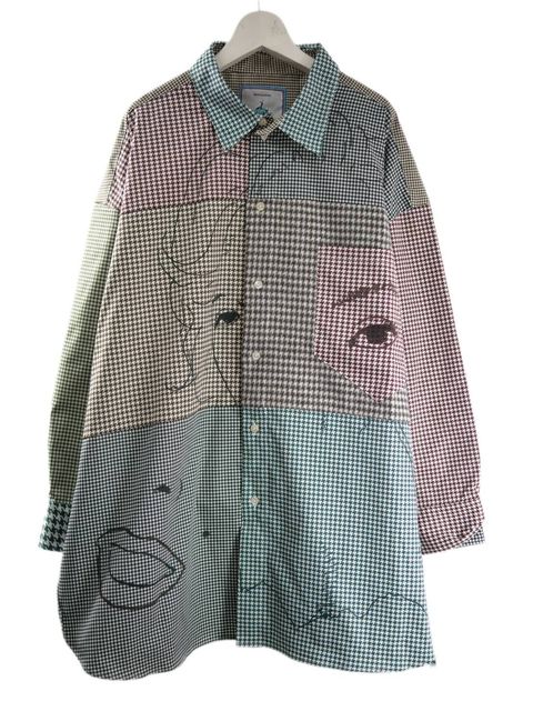 異なるチドリ柄を組み上げたモードシャツ｜40代からの大人に似合う一着｜オーバーサイズ｜ユニセックス