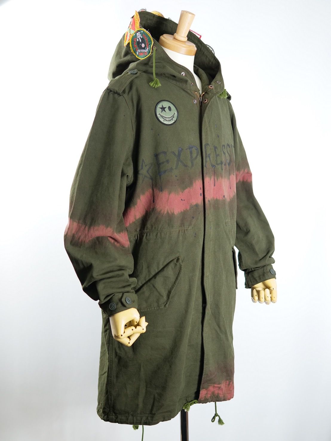【世界で一枚だけ】 MODSCOAT / UNISEX / ユニセックス / ヴィンテージカーキ / ハンドメイド / タイダイ染め / 手染めモッズコート / HAND MADE / アートブランド