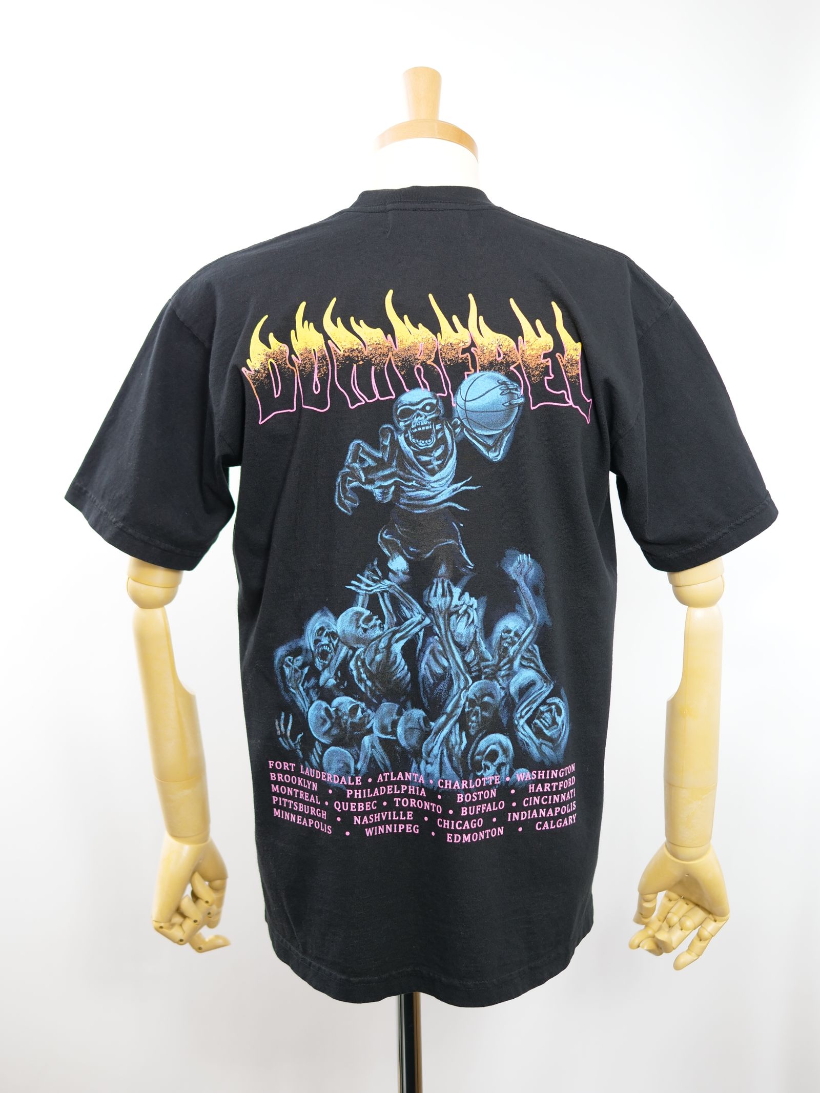 BASKET BONES BOX T SHIRT /  BLACK / オーバーサイズ / USA産コットン / ヘビーオンス /厚手