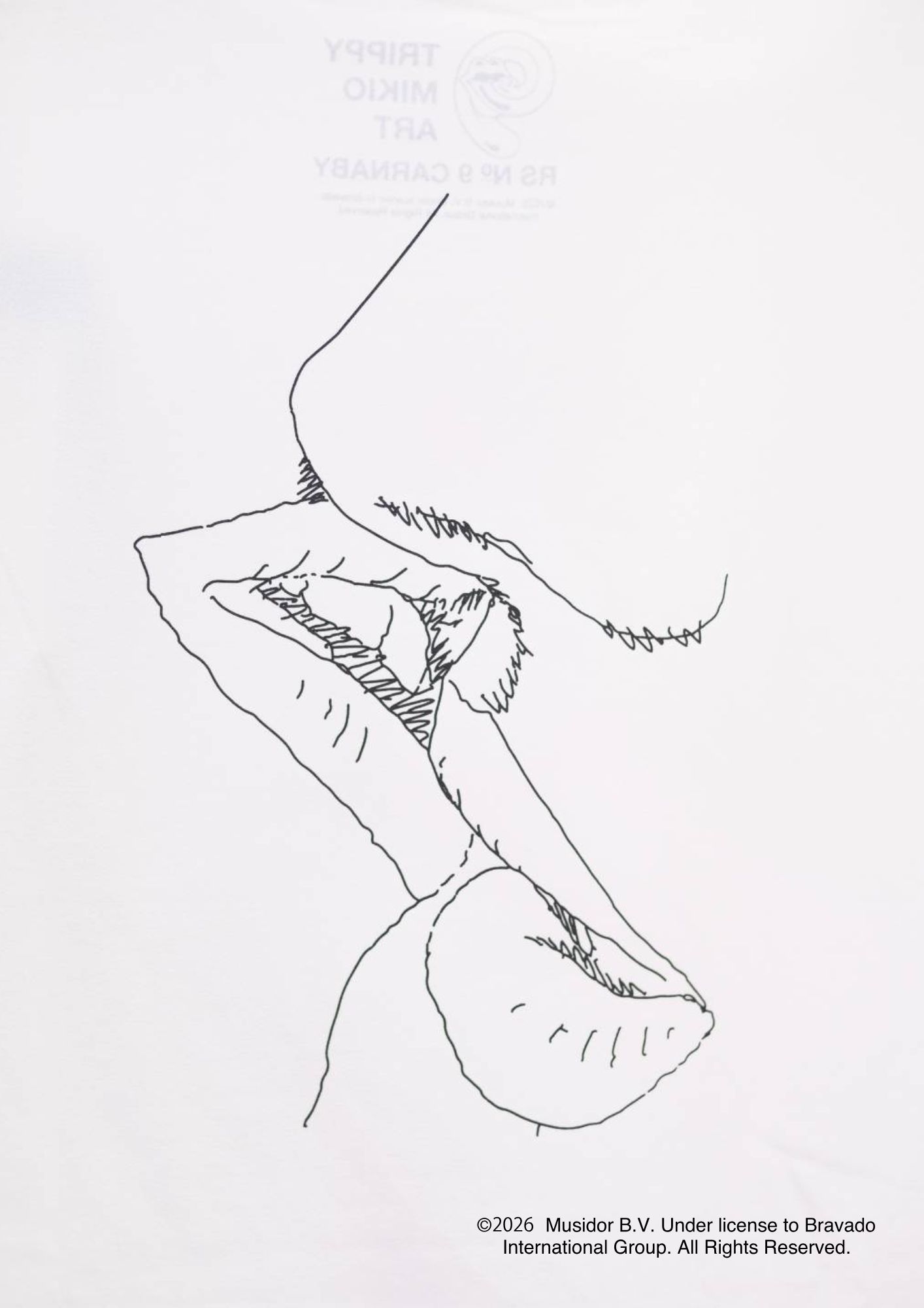 【The Rolling Stone】 RS No.9 CARNABYコラボレーション / TR-133 RS LIP&TONG SKETCHES  / 3DTシャツ/ WHITE/ ユニセックス