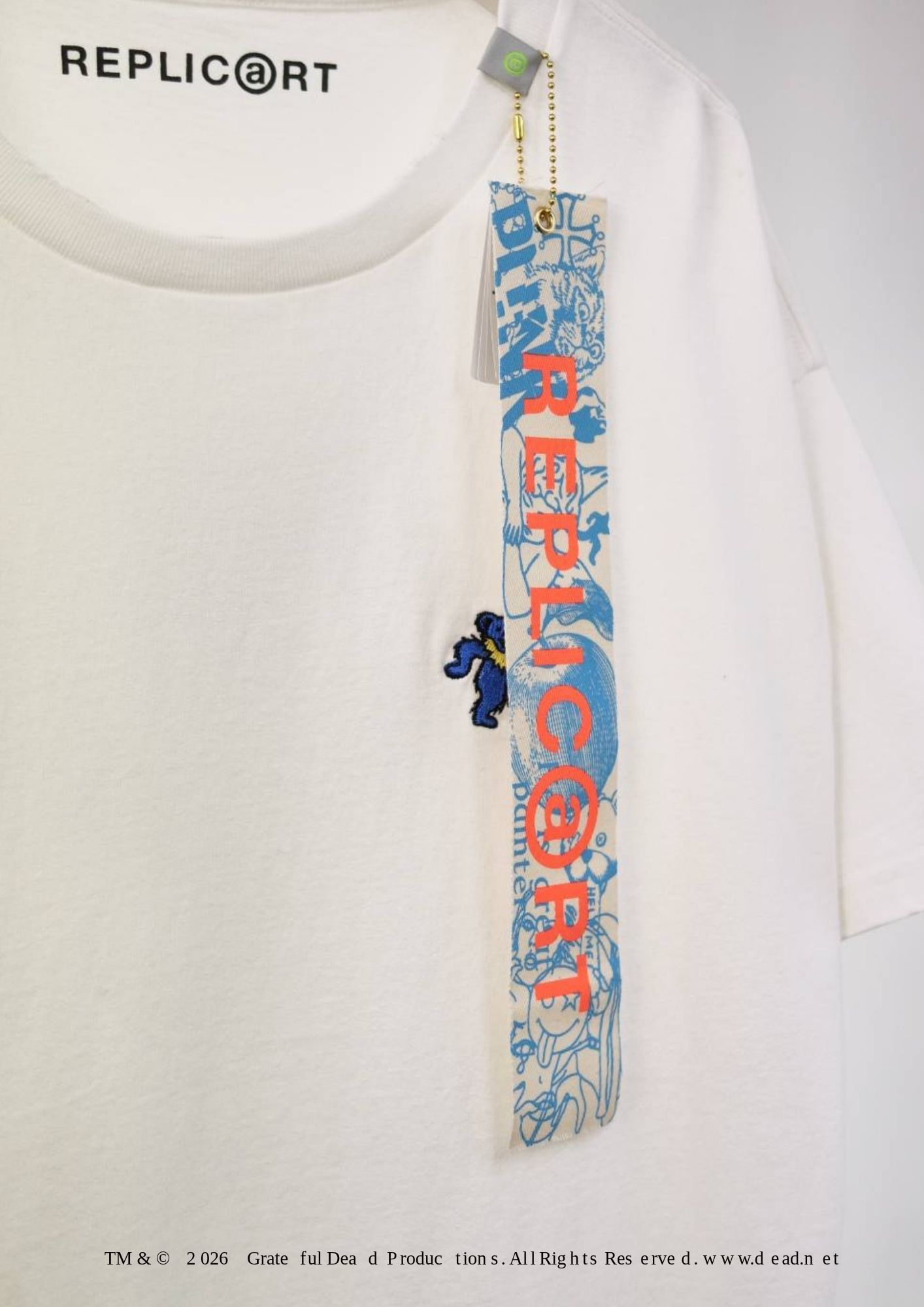 【グレイトフルデッド】 RP-GD-005 / Grateful Dead Tシャツ /  WHITE / ユニセックスRT