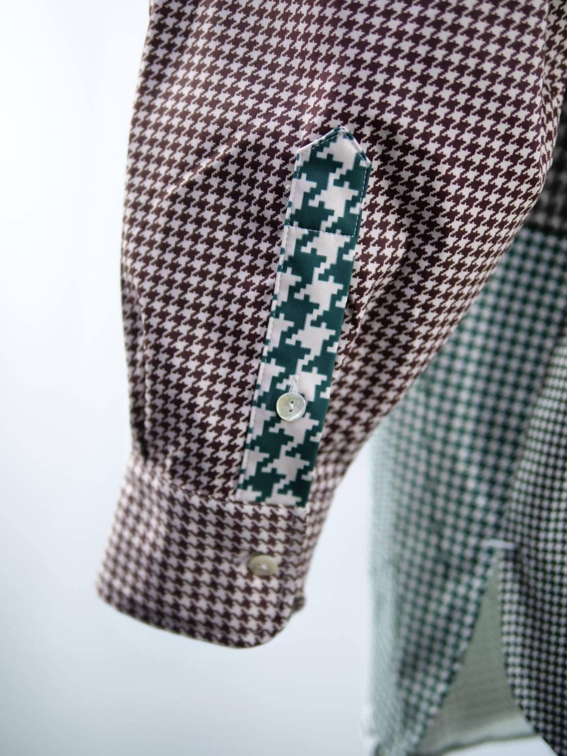 異なるチドリ柄を組み上げたモードシャツ｜40代からの大人に似合う一着｜オーバーサイズ｜ユニセックス