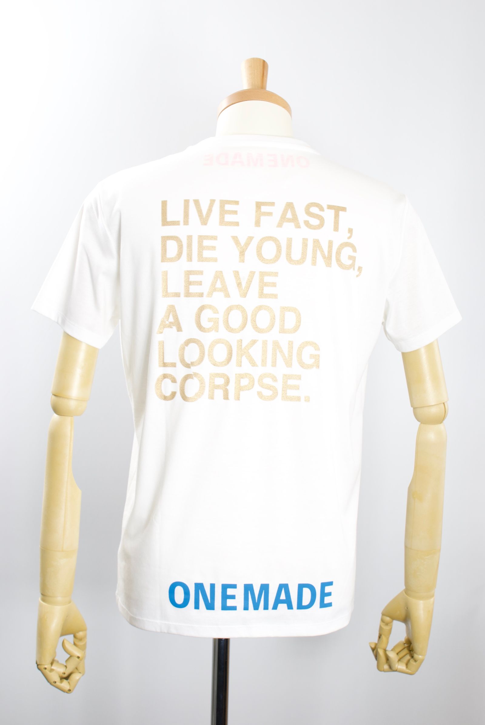 ONE-694 ZULUCKY 44サイズ /  ハンドメイド / LANDER BLUE 別注モデル  / 1点もの /アートTシャツ