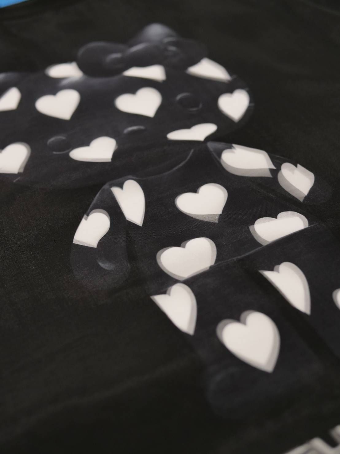 【3Dハローキティデザイン】TR-028 アートTシャツ / サンリオコラボ / BLACK / ユニセックス