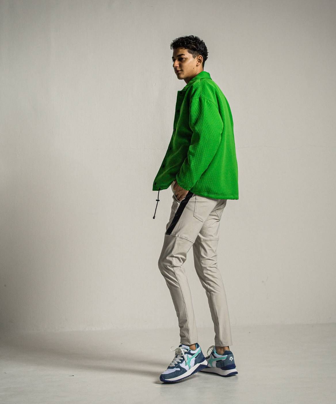 【コラボスニーカー】 W6YZ×RESOUNDCLOTHING / デニムスニーカー / ローカット / YAK-M RESOUND CLOTHING / JEANS-WHITE-TIFFANY【40-1C16】