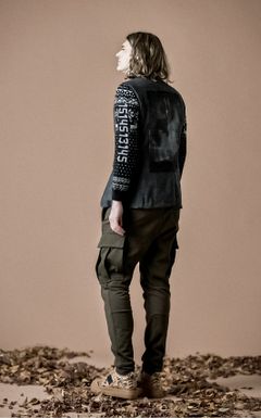 ONE-828  KINIT SLEEVES JACKET / ユニセックス  / ニット切り替えテーラード / ハンドメイド / ウール / カシミア