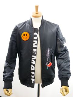 ONEMADE / LANDERBLUE別注 / 48サイズ(M〜L) / MA1 /リバーシブル / ハンドメイド/ MADE IN JAPAN