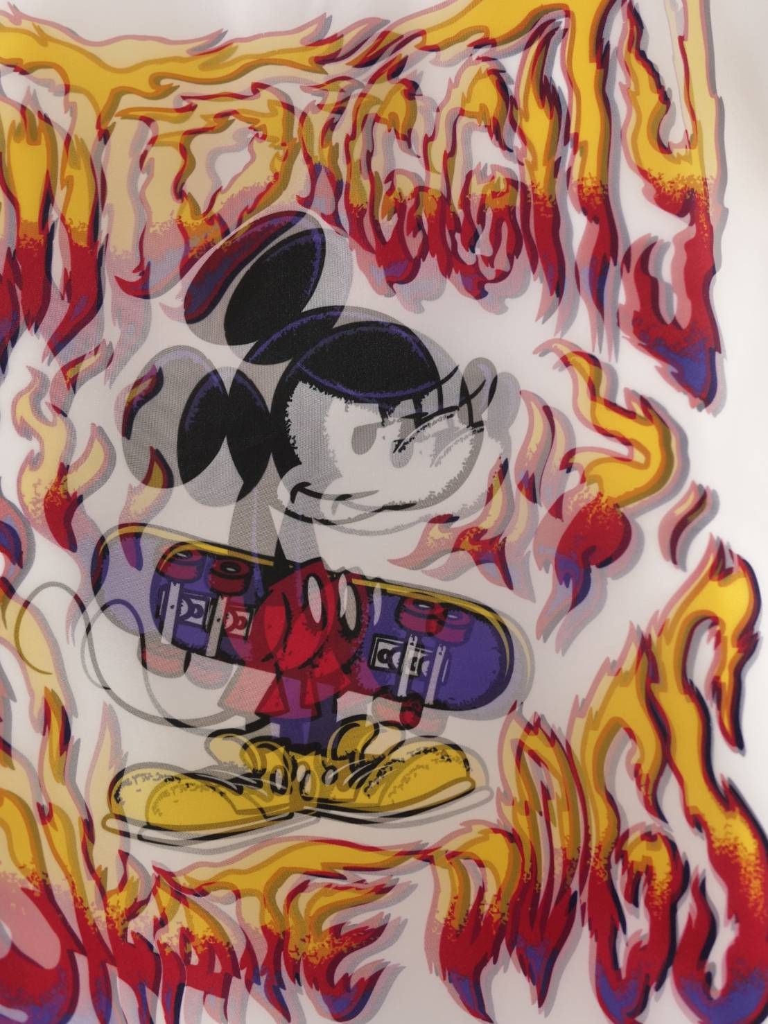 【MAXSIX3Dシリーズ】 SKATE / MICKEY / アートTシャツ / ディズニーライセンス商品 / WHITE / ユニセックス