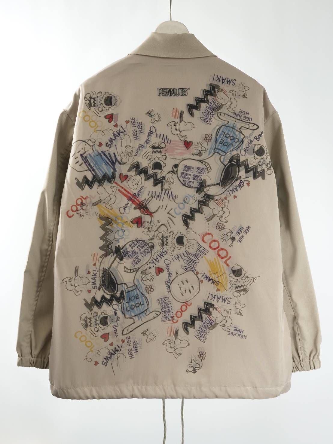 【スヌーピーシリーズ】 TR-014 / コーチジャケット / PEANUTS / SNOOPY / ライセンス商品 / 3Dアート / スヌーピーデザイン / BEIGE / UNISEX