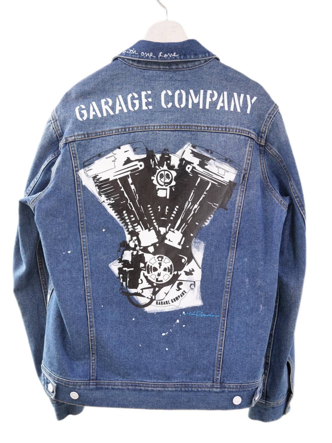 【ONEMADE × GARAGE COMPANY コラボ】 デニムジャケット｜LAカスタムバイクカルチャーと現代アートが融合した限定モデル