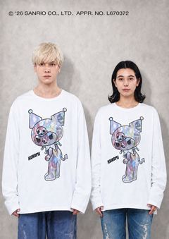 【KUROMI×TRIPPY MIKIO ART】TR-157 / 3DTシャツ / BLACK / ロンT / ユニセックス