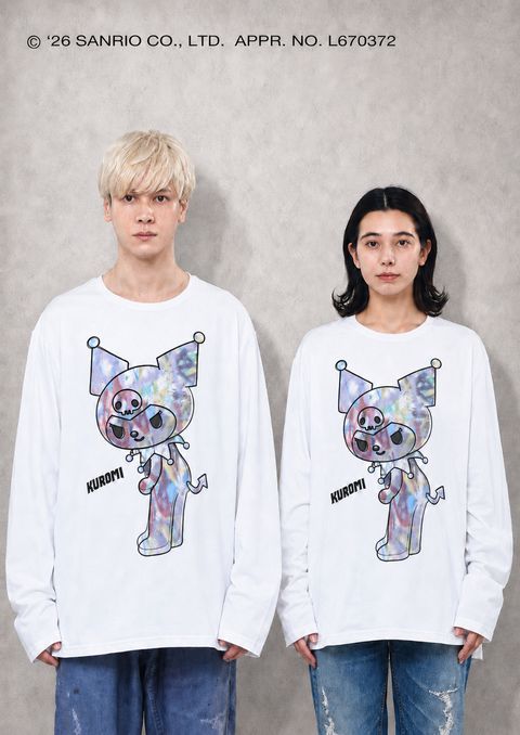 【KUROMI×TRIPPY MIKIO ART】TR-157 / 3DTシャツ / BLACK / ロンT / ユニセックス
