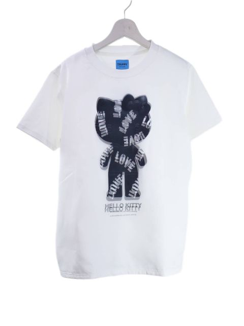 【3Dハローキティデザイン】 アートTシャツ / サンリオコラボ  / WHITE / ユニセックス