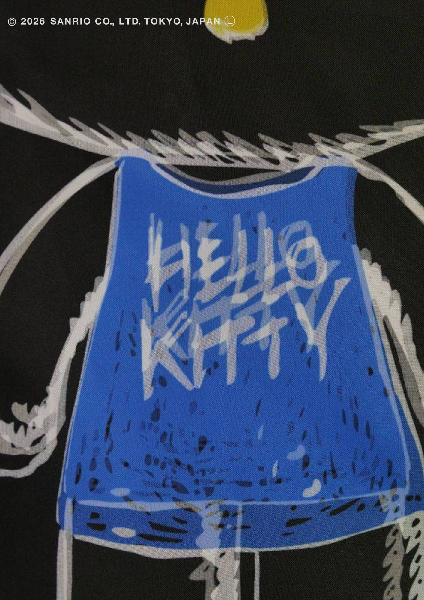 【HELLO KITTY デザイン】TR-094 アートTシャツ / サンリオキャラクターコラボ / BLACK / ユニセックス