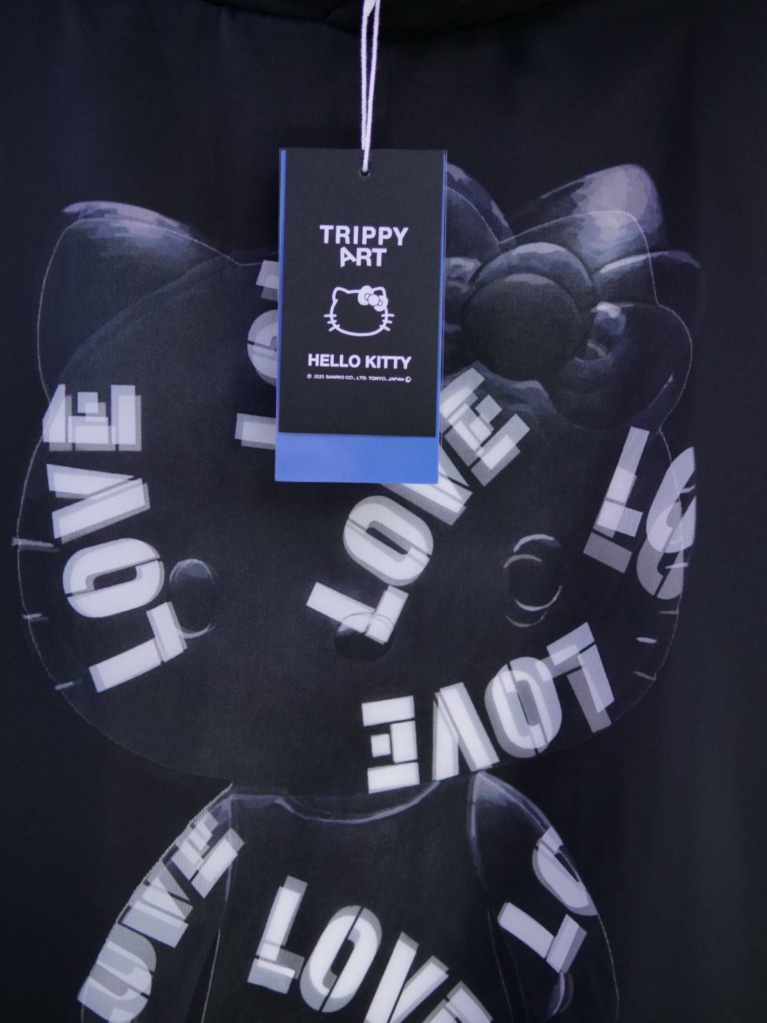 【3Dハローキティデザイン】TR-122 アートパーカー / サンリオ / BLACK / ユニセックス