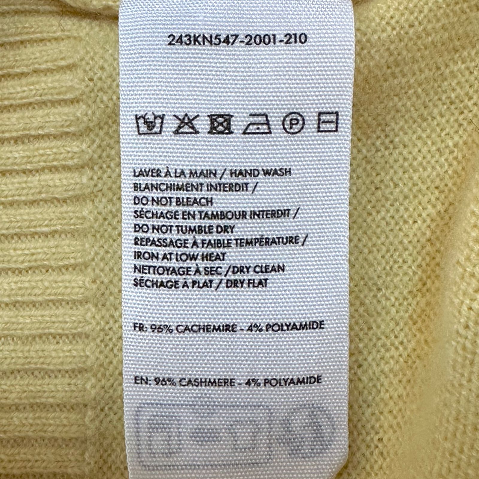 The Soglia knit ソリアニット / カシミアニット / イエロー / 24AW