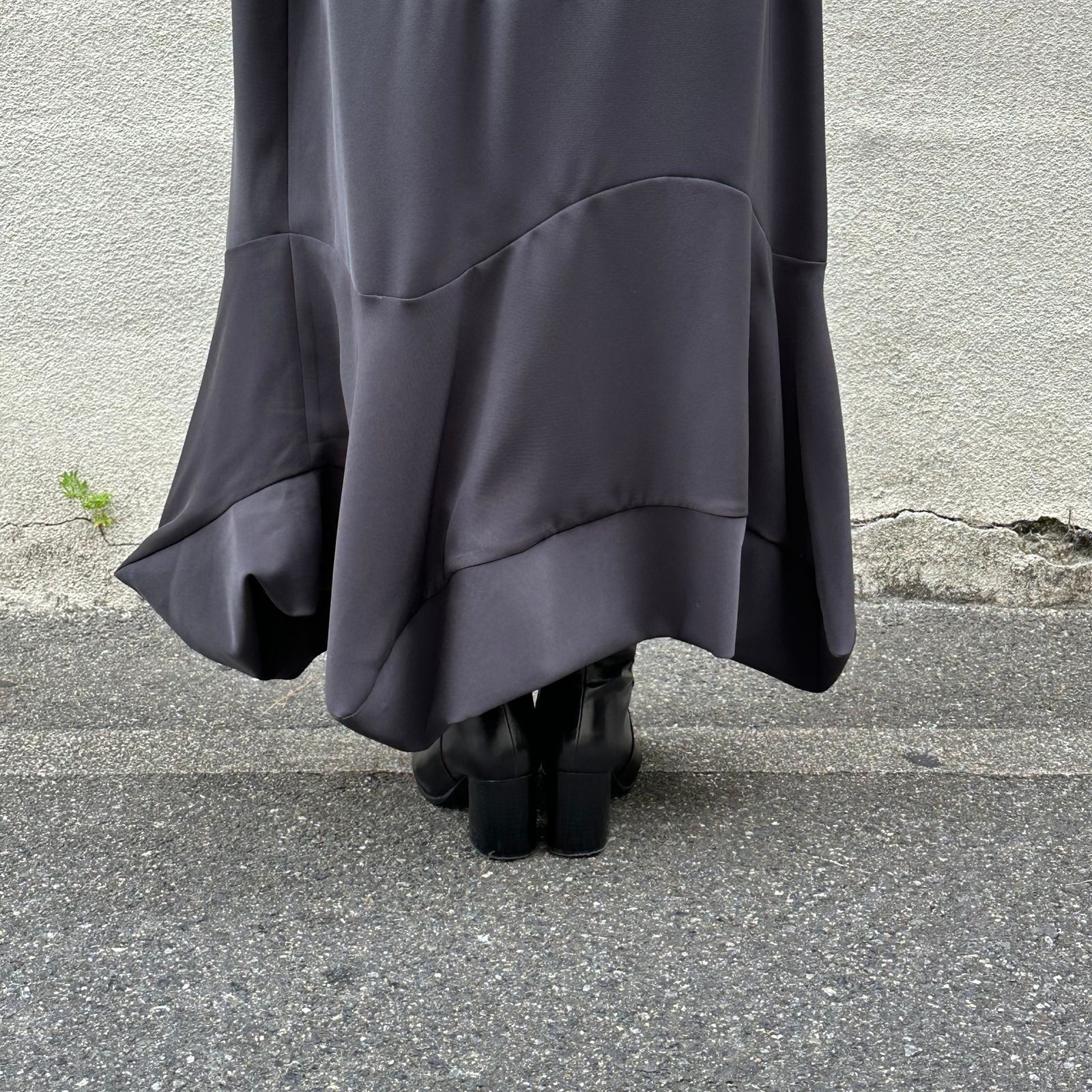 自宅保管です☆ENFOLD デザインパンツ スカート風 個性的 黒 フレア ...