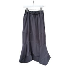 SQUARE PEPLUM SKIRT / フレアスカート / ダークグレー