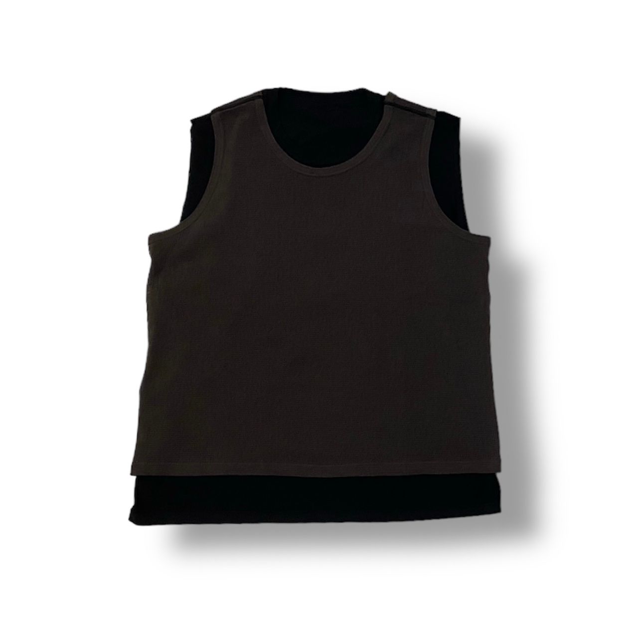 OUR LEGACY - REVERSIBLE GRAVITY TANK /BLACK/ANTIQUE CHOCOLATE