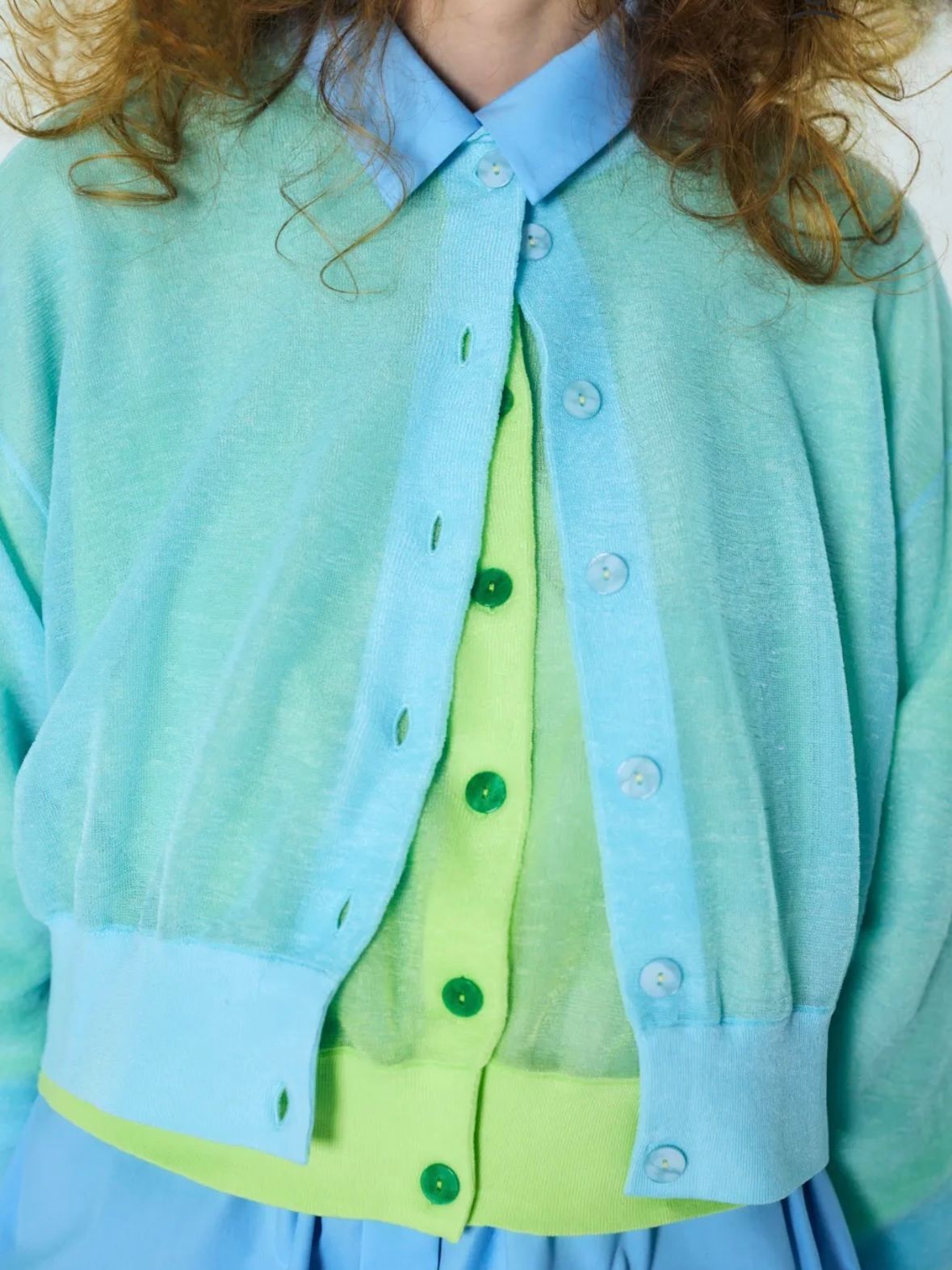 SHEER CARDIGAN / カーディガン / ニット / ライトブルー / 2026SS new