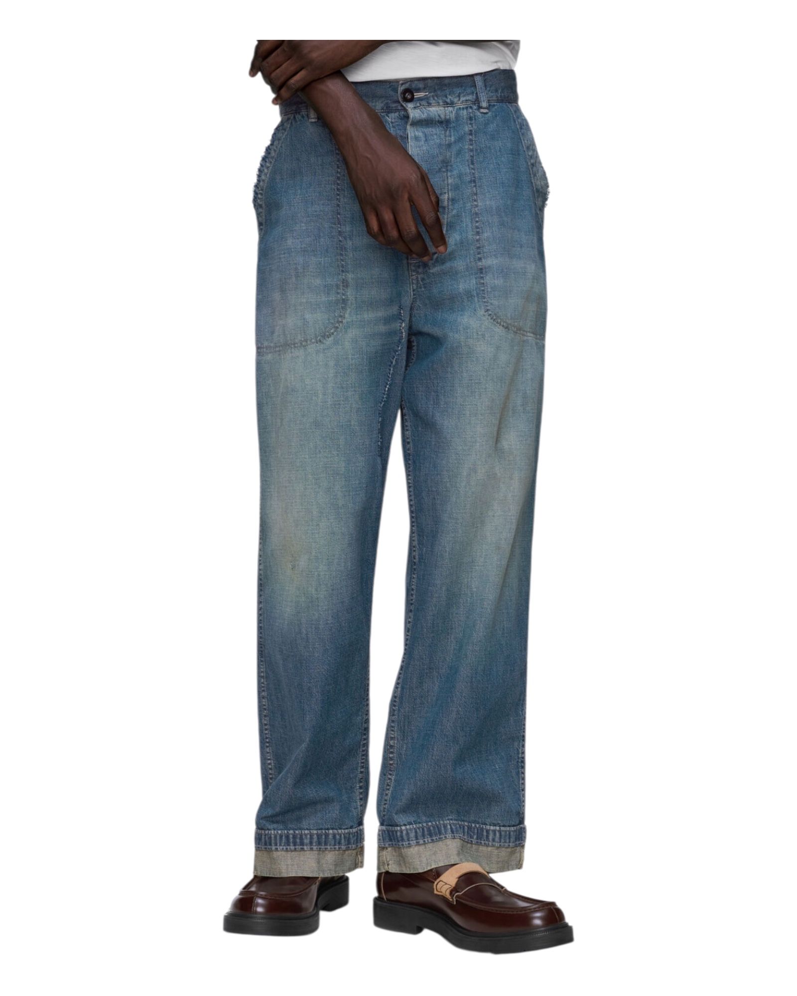 ワイドレッグ ライトオンスデニムパンツ /2026SS NEW