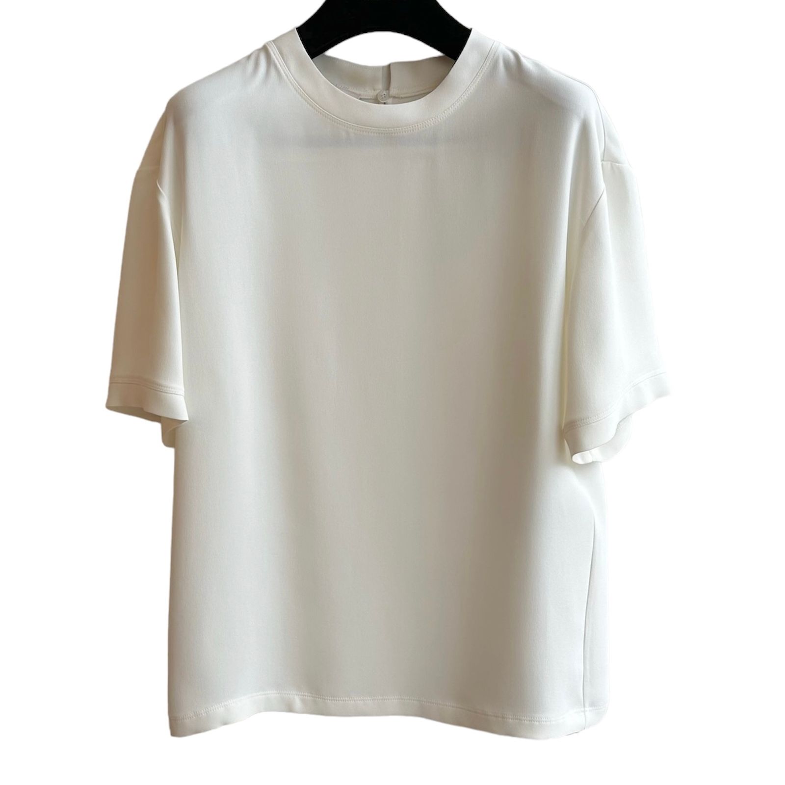VALENTINO - Back Slit silk shirt / クルーネック Tシャツ / シルクシャツ / レディース / アイボリー |  LATIN EVE