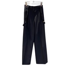 Suspender wide leg pants / サロペット / ネイビー