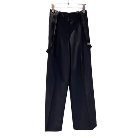 Suspender wide leg pants / サロペット / ネイビー