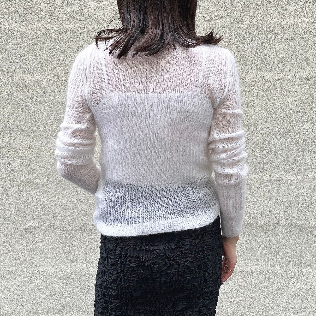 Rib knit tops / ニット / セーター / リブニット / ホワイト