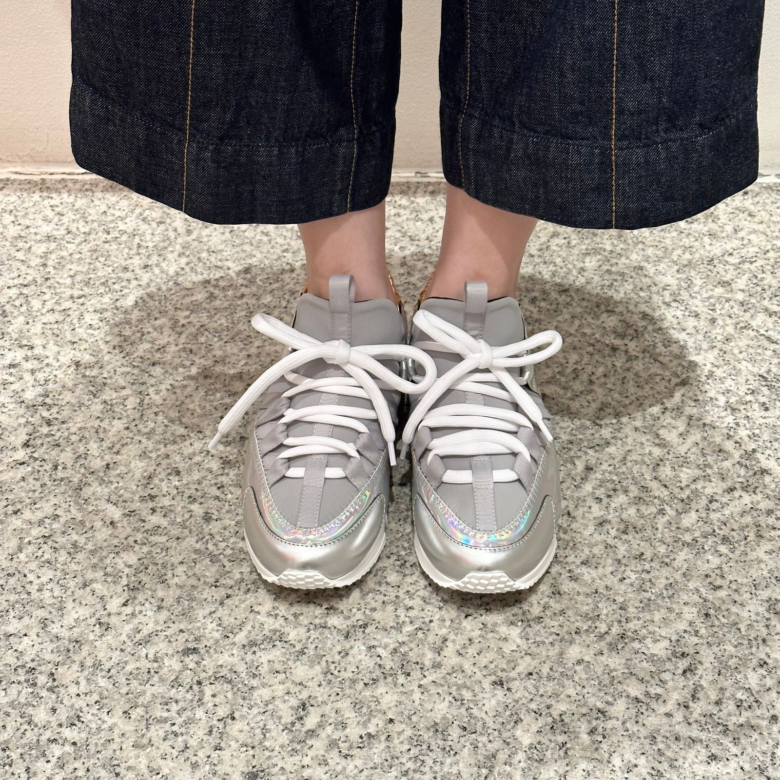 Trick comet sneaker / スニーカー/ トリックコメット / レザー / シルバー / グレー