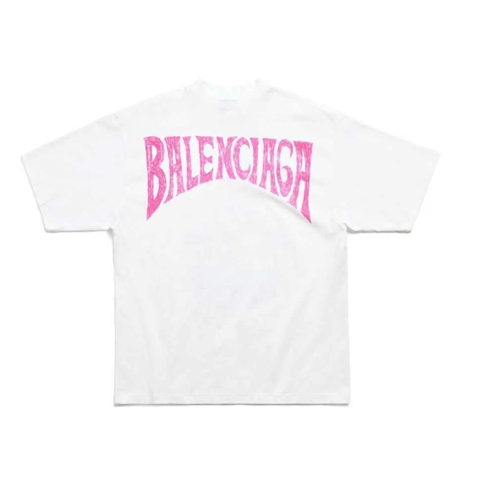 直営店☆BALENCIAGA☆ Paris Tropical ミディアムフット Tシャツ Balenciaga Paris Tropical T-Shirt Medium Fit | Neiman Marcus
