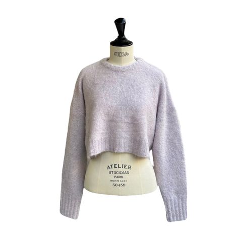 CROPPED PULLOVER / ニット / クルーネック / ショート丈 / ライトパープル