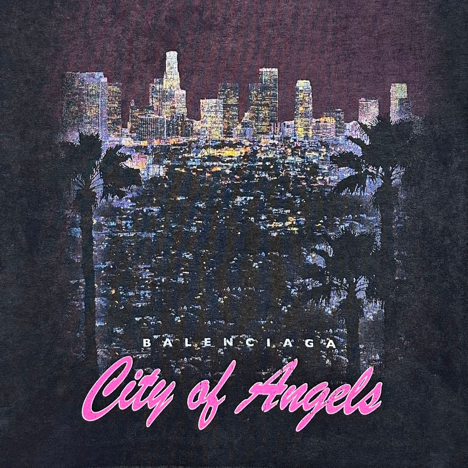 BALENCIAGA CITY OF ANGELS Tシャツ ロゴ フレンチ クロップド BALENCIAGA CITY OF ANGELS Tシャツ ロゴ フレンチ クロップド