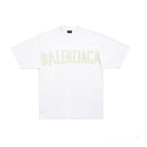 TAPE TYPE Tシャツ ミディアムフィット / ホワイト/イエロー/ユニセックス