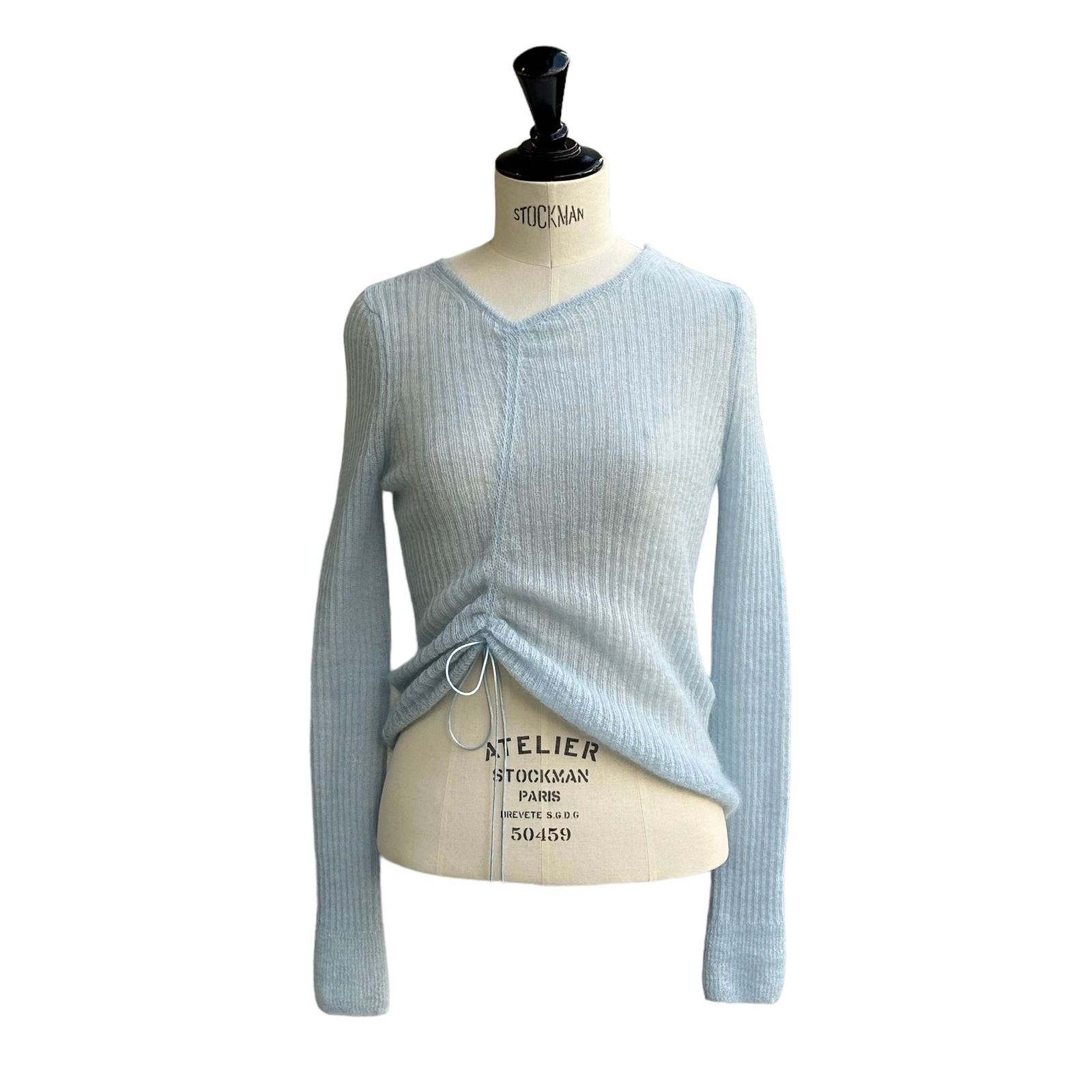 Rib knit tops / ニット / セーター / リブニット / スカイブルー