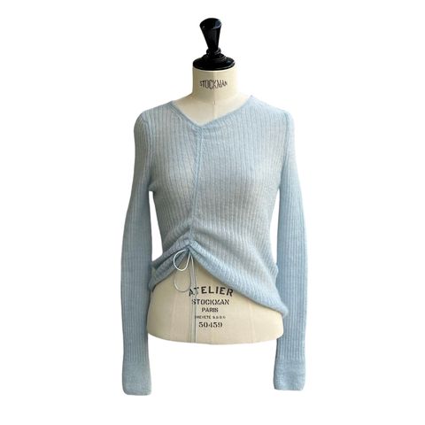 Rib knit tops / ニット / セーター / リブニット / スカイブルー