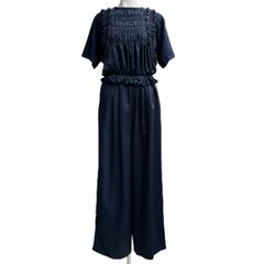 WASHABLE SHIRRING ALL-IN-ONE / オールインワン / ネイビー / 24AW NEW