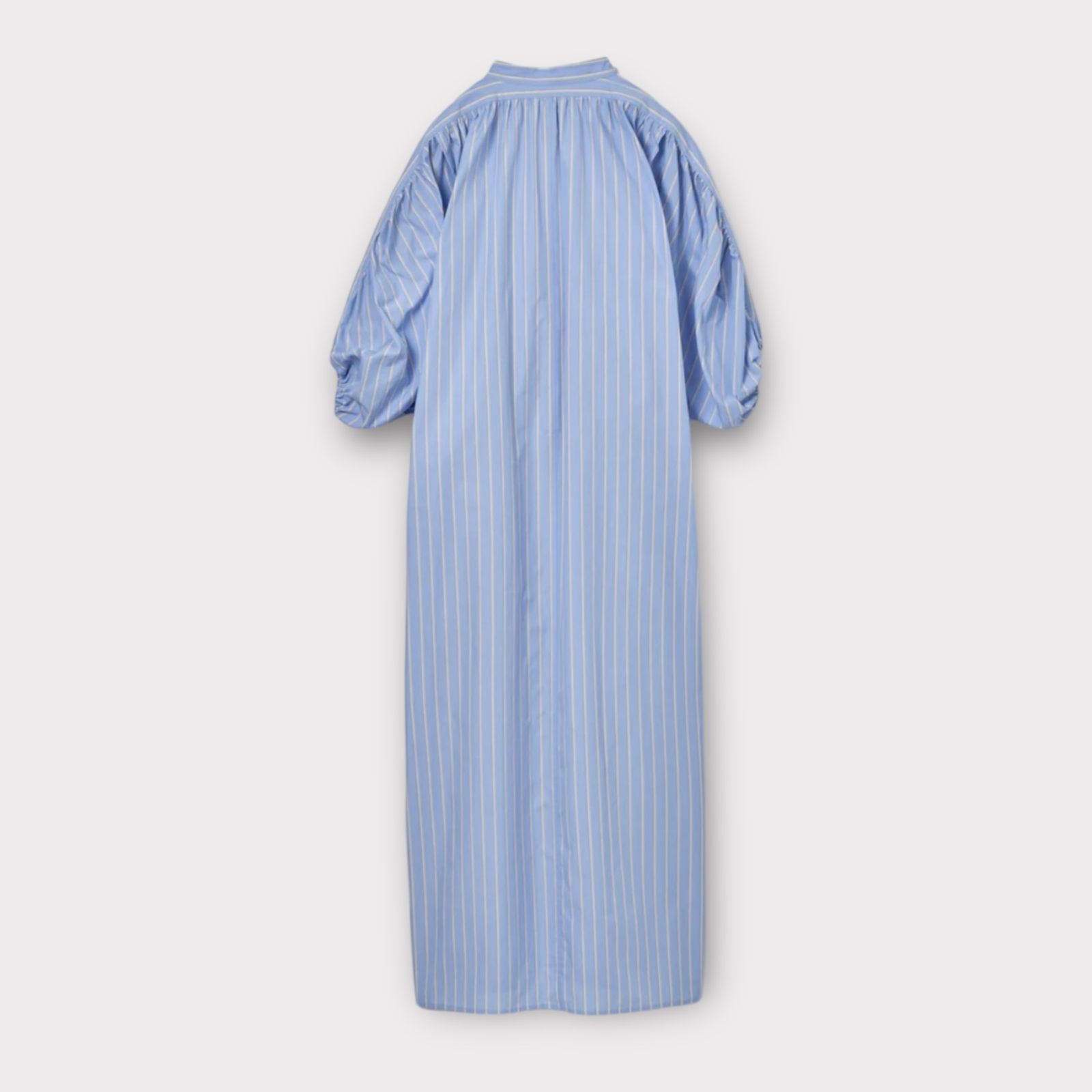 Broad tuck gather sleeve shirt dress / シャツドレス / ブルー / 2025SS new