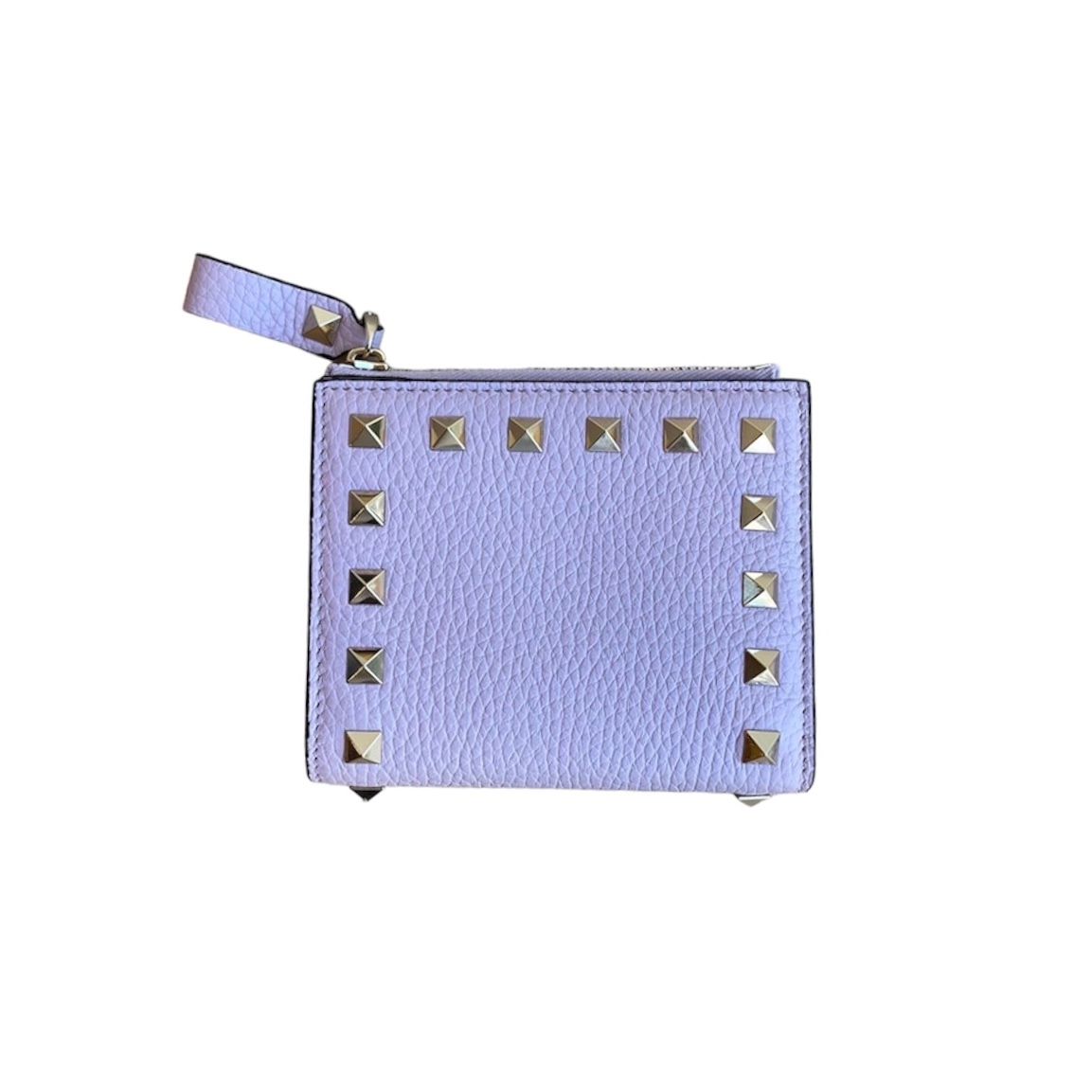 Rock studs grained calfskin small wallet / ミニ財布 / 二つ折り / ロックスタッズ / レザー / カーフレザー / ラベンダー