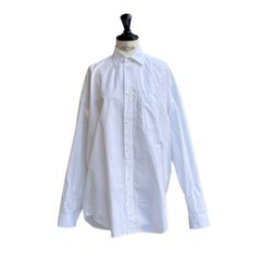 バレンシアガ ロゴプリント オーバーサイズシャツ / シャツ・ブラウス / オーバーサイズ / ユニセックス / ホワイト / シワ加工