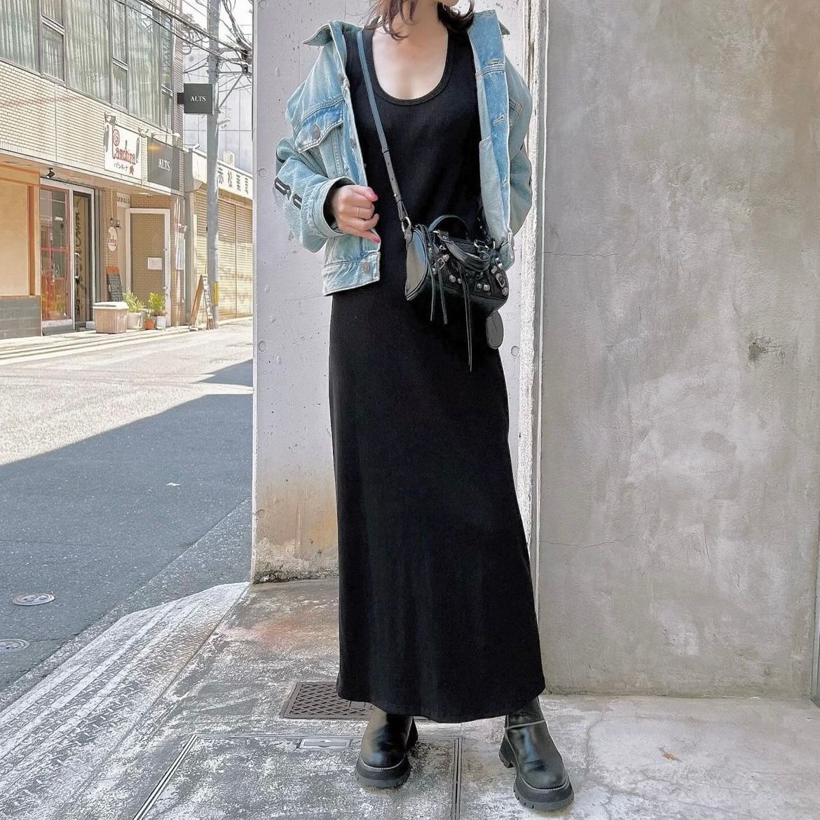 nologo刺繡入りデニムジャケット / ブルー / ウィメンズ / 24AW NEW