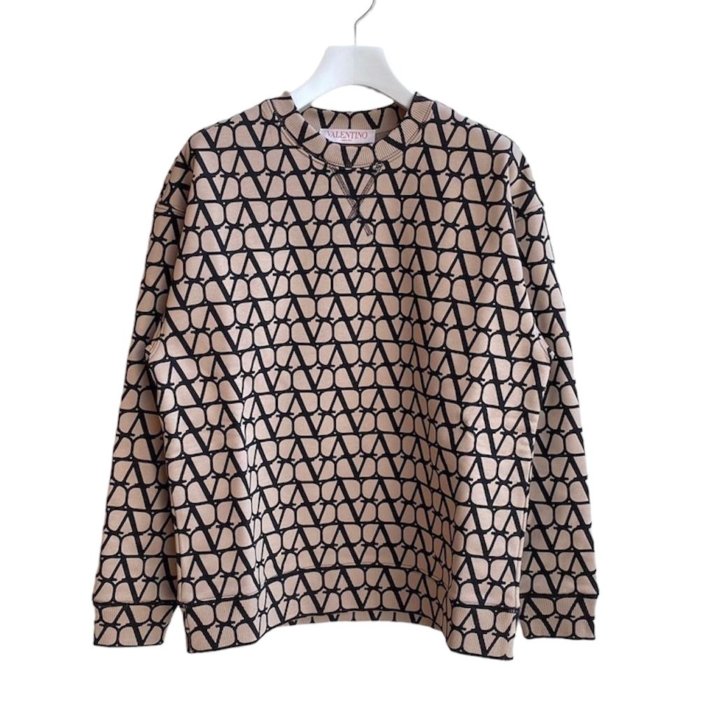 Valentino Toile Iconographe Jersey Sweat Shirt スウェットシャツ レディース ベージュ Latin Eve