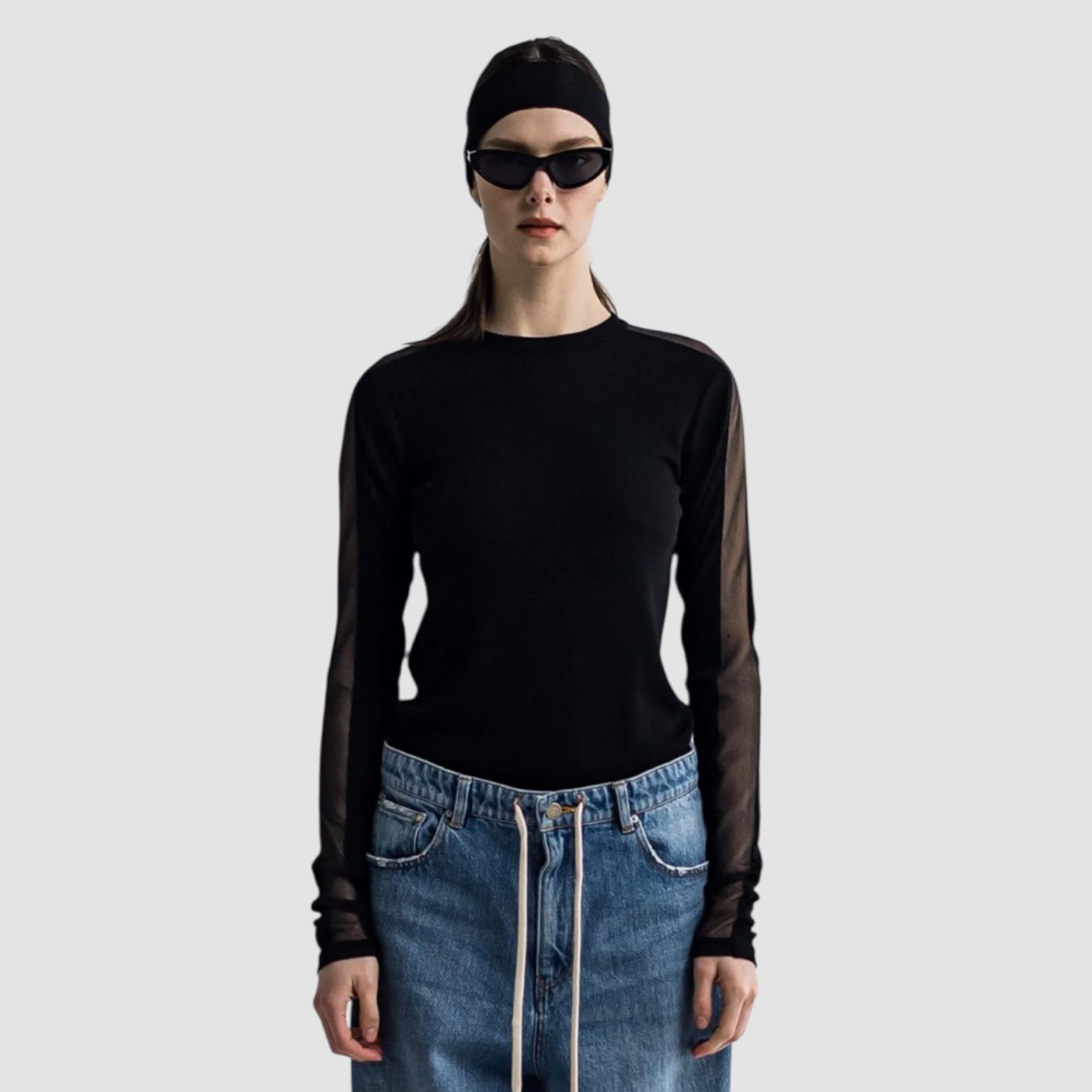 High gauge rib round neck / カットソー / ブラック / 2025aw new
