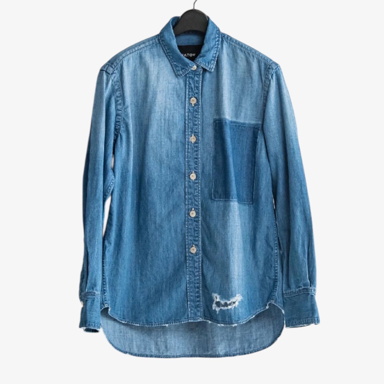 Elbow patch dungaree shirt / デニムシャツ / ブルー / 2025aw new