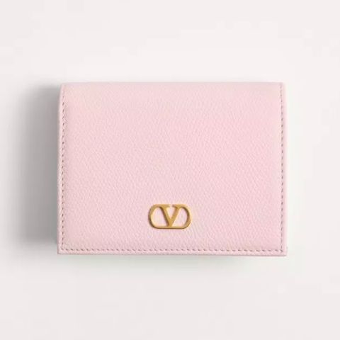 Vロゴシグネチャー グレインカーフスキン ウォレット / 財布・二つ折り財布 / ピンク /2025ss new